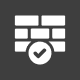 Firewall icon with check mark