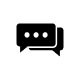 Chat bubble icon with three dots